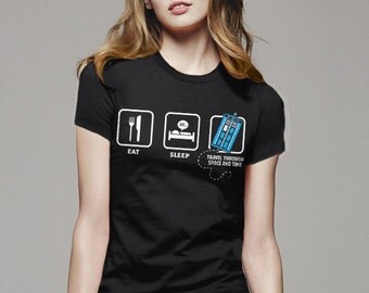 Doctor Who Shirt: Eat Sleep Who | geek t shirt, doctor who gift, doctor who clothing, tardis tshirt, geek tee shirt, geek gift, sci fi fan