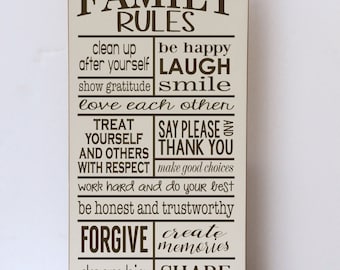 Family Rules Wall Art family rules | etsy Family Rules Wall Art family rules | etsy