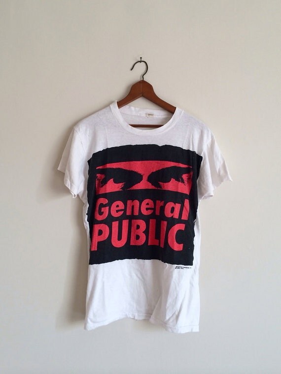 General Public Band t shirt 1985 original minimal punk new