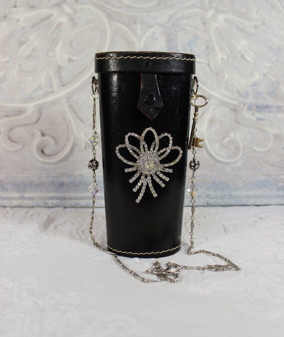 Vintage Telescope Bag Purse Upcycled Black by RoseAndThatch