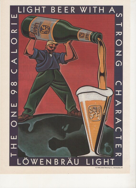 1990 Advertisement Lowenbrau 8x11 Light Beer