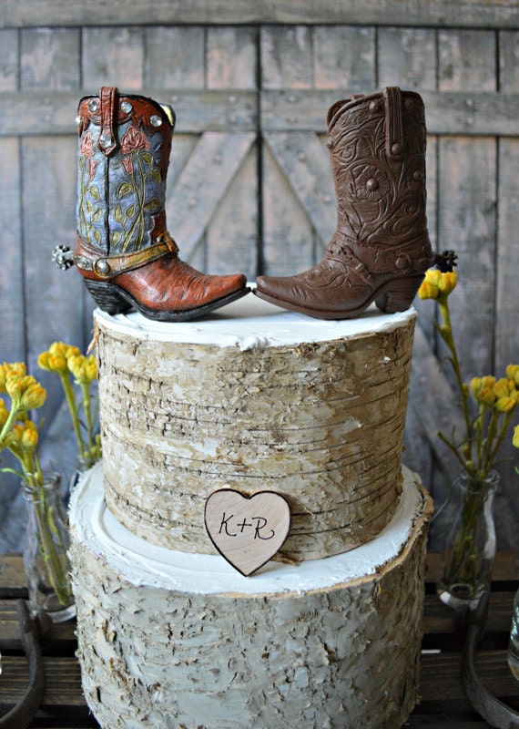 western-bride and groom-wedding-cake topper-western