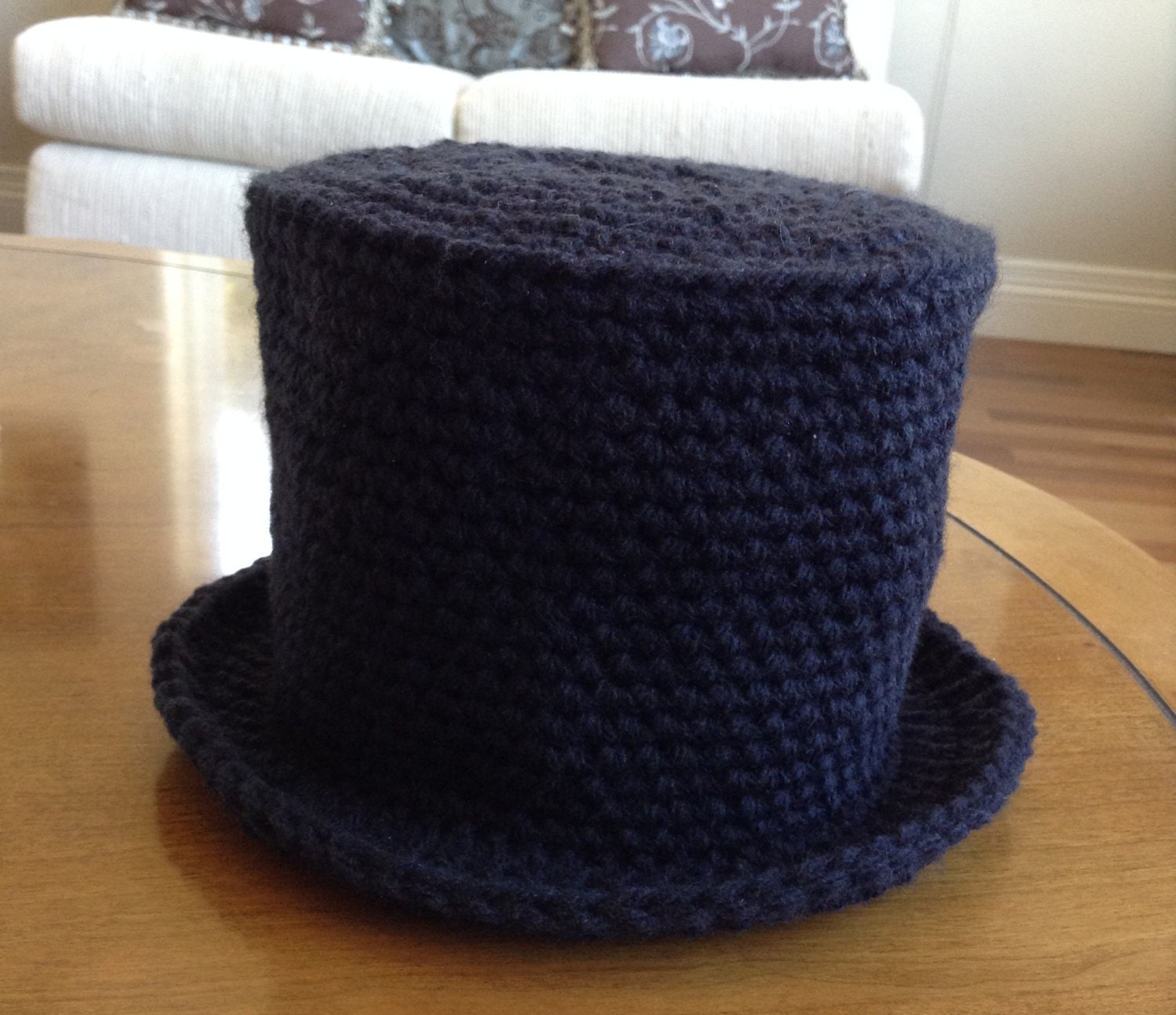 Crocheted Top Hat Toilet Paper Cover by jennionenote on Etsy