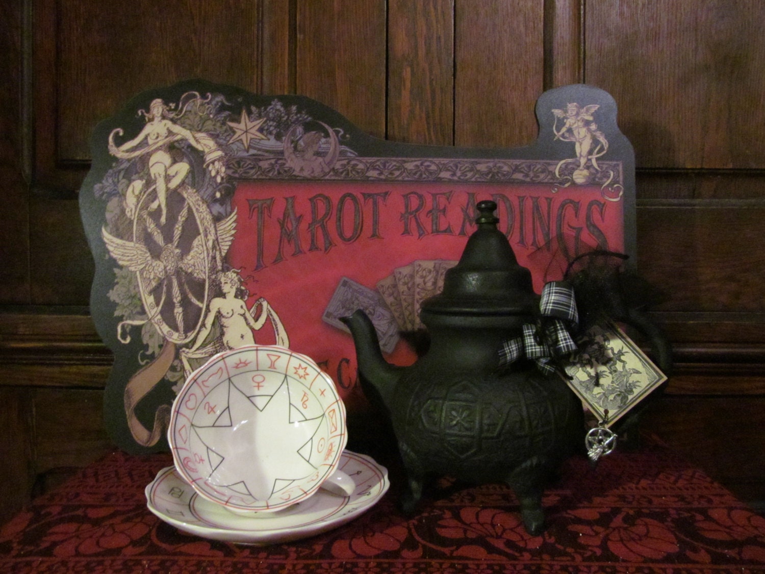 Witches Cast Iron Teapot Apothecary witchery by wmerchantile