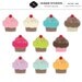Cupcakes Digital Clipart - 10 Pieces for Personal & Commercial Use - INSTANT DOWNLOAD