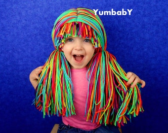 Clown Wig- Halloween Costume - Clown Costumes - Mardi Gras - Colorful Hair