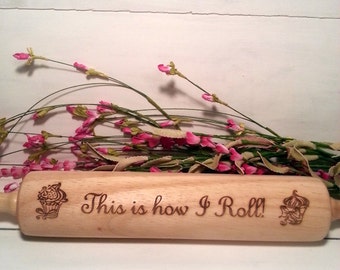 Personalized Rolling Pin, Personalized Gift, Birthday Gift, Christmas Gift, Wedding Gift, Engraved Rolling Pin, Custom Rolling Pin