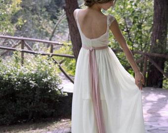 Wedding Dress, Gypsy Wedding Dress, Long Bridal Gown, Boho Wedding Dress, Bohemian Gown, Ivory Wedding Dress, Unique Gown, SuzannaM Designs