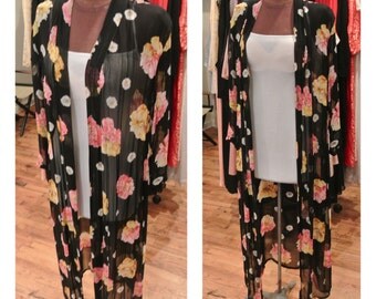 New Goddess Sheer Maxi Kimono Duster
