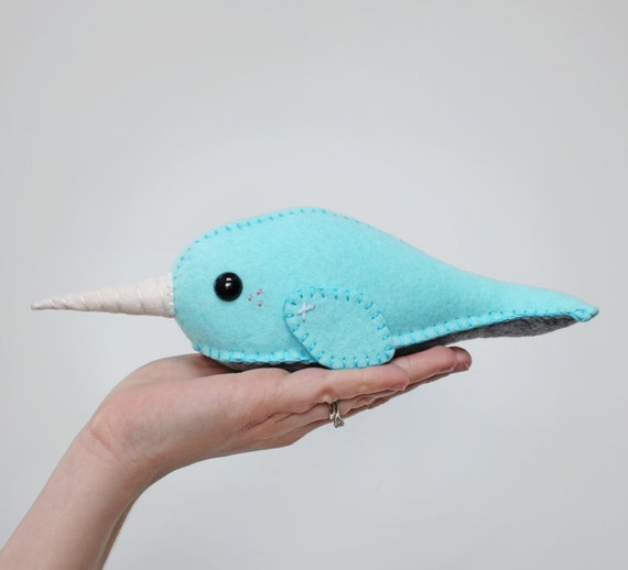 reversible narwhal plushie