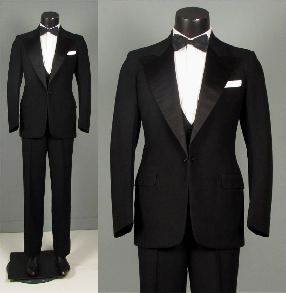 1930s Tuxedo Suit Mens Vintage Black Wool Silk 3 Piece 1930s-tuxedo-suit-mens-vintage-black-wool-silk-3-piece
