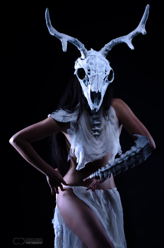 Deer Skull Mask Bone Mask Made to Order by Oonacat on Etsy