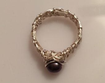 Celtic pearl engagement rings