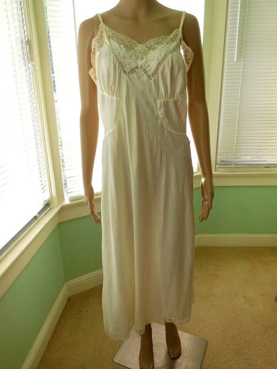 Vintage BARBIZON Slip Cream Dress Slip Sheer by SeadawlVintage