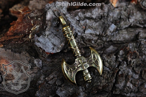 Bronze Medieval Double-Headed Hatchet Axe Celtic by Stahlgilde