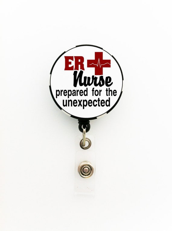 Items similar to ER Nurse Retractable Badge Holder on a Poker Chip
