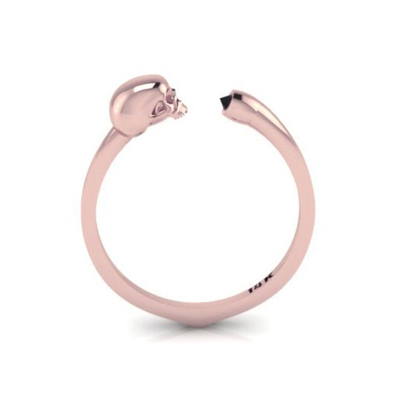 Until death do us part 14K Rose Gold Ring with Black Diamond