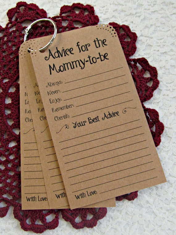 Free Printable Mommy Advice Cards