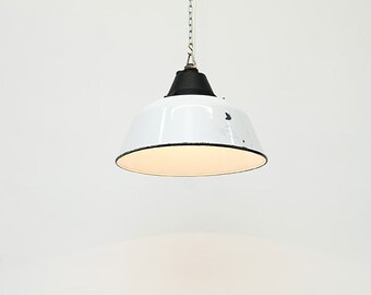 Pendant industrial lamp , in metal :"White Magyar".