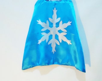 Kids Frozen Cape - Elsa Cape - Birthday Cape- Frozen Birthday Party- Frozen party favors- Frozen Outfit- Frozen Birthday Outfit- Elsa Outfit