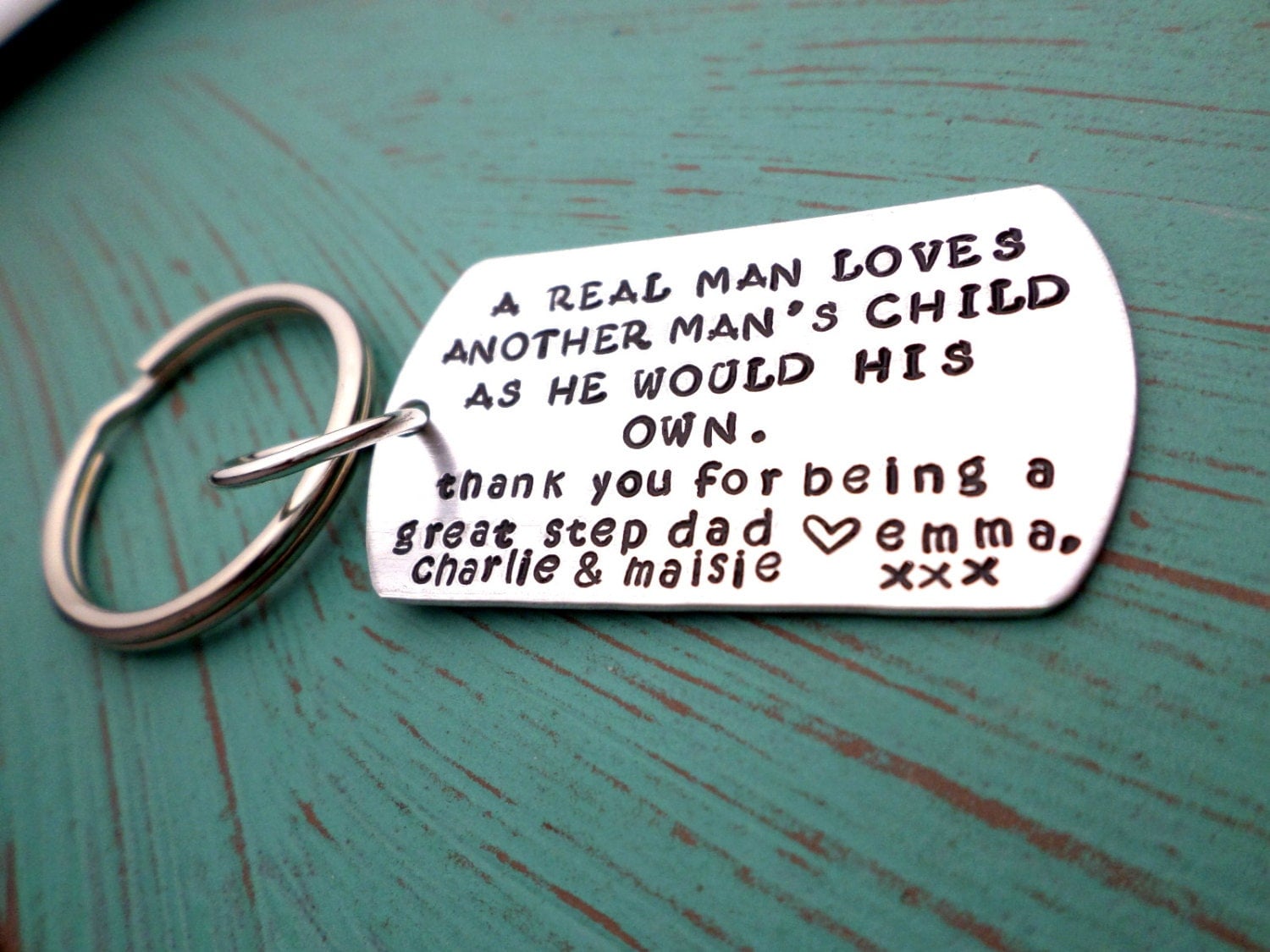 Step Dad Keychain Stepfather Gift Step Dad Gift Thank You