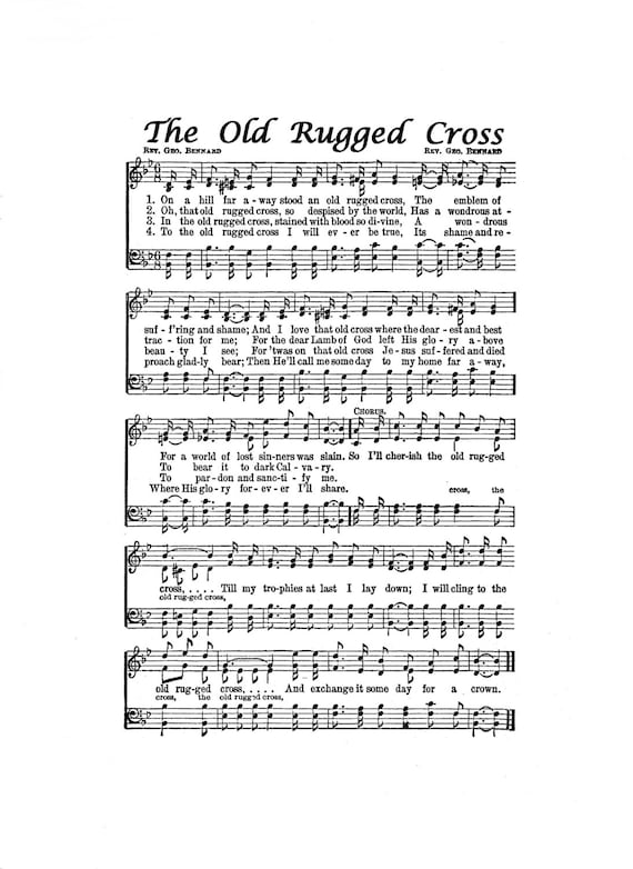 The Old Rugged Cross Hymn Digital Sheet Music by TheHymnShoppe