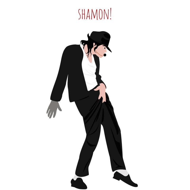 Michael Jackson greeting card Shamon funny greeting card