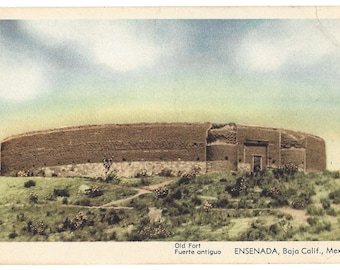 Vintage Postcard - Old Fort - Fuerte Antiguo - Ensenada Baja California Mexico