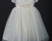 Items similar to Rosette Christening Gown, Baptism 0-3 months, 3-6 ...