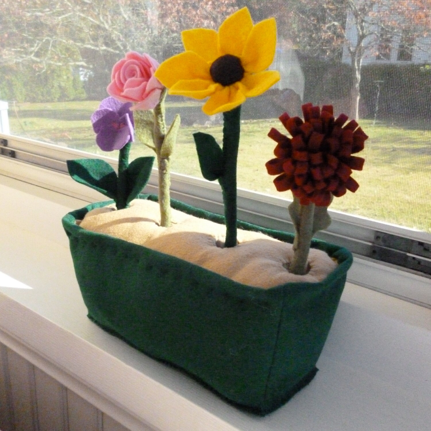 Felt Flower Garden Toy Flower Set Pretend Garden Kid's