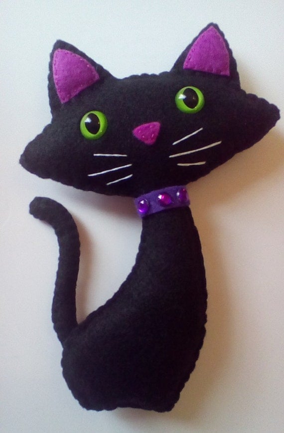 black cat plushie