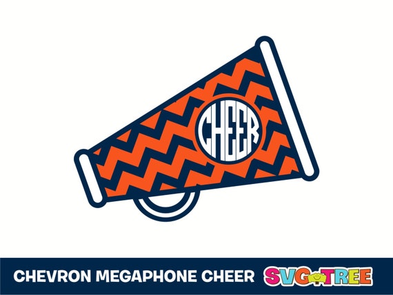 Cheerleader Megaphone Chevron Cheer Svg Dxf Vector Art By Svgtree