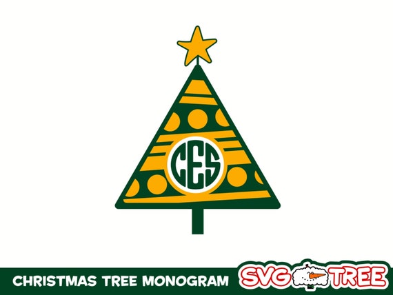 Download Items similar to Christmas Monogram, Christmas Tree ...