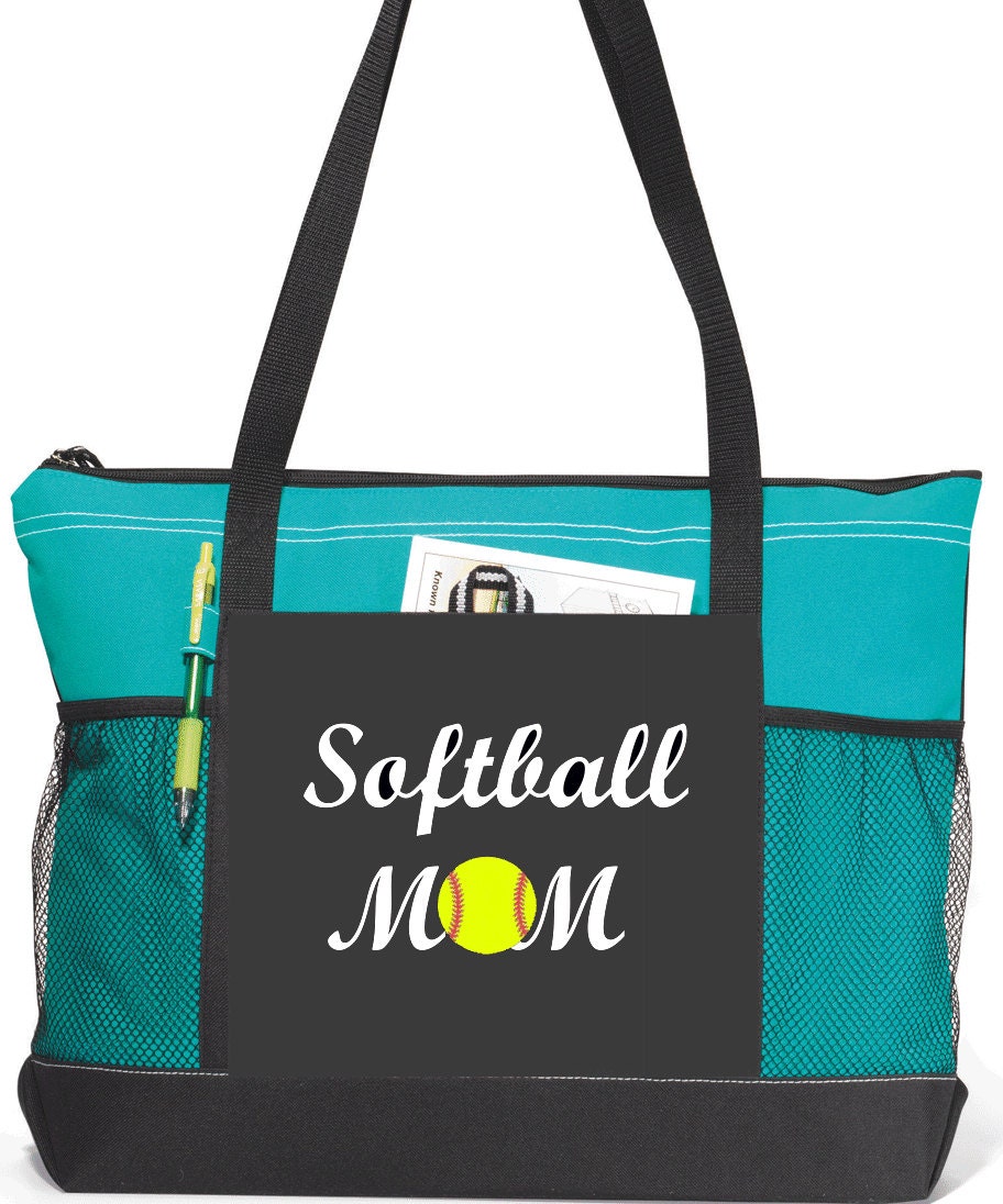 20 Softball MOM Sports Bag with soft Microfiber or