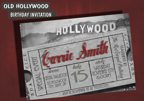 Old Hollywood Invitations 5