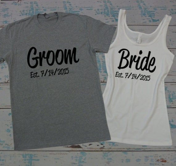 Bride And Groom Couples Shirts Honeymoon Shirts Just Married