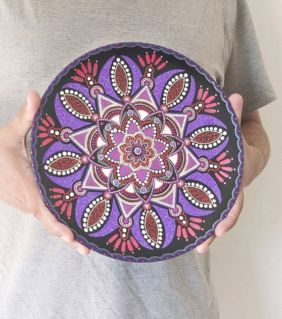 Large decorative plate Christmas gift Hand painted by LekaArt