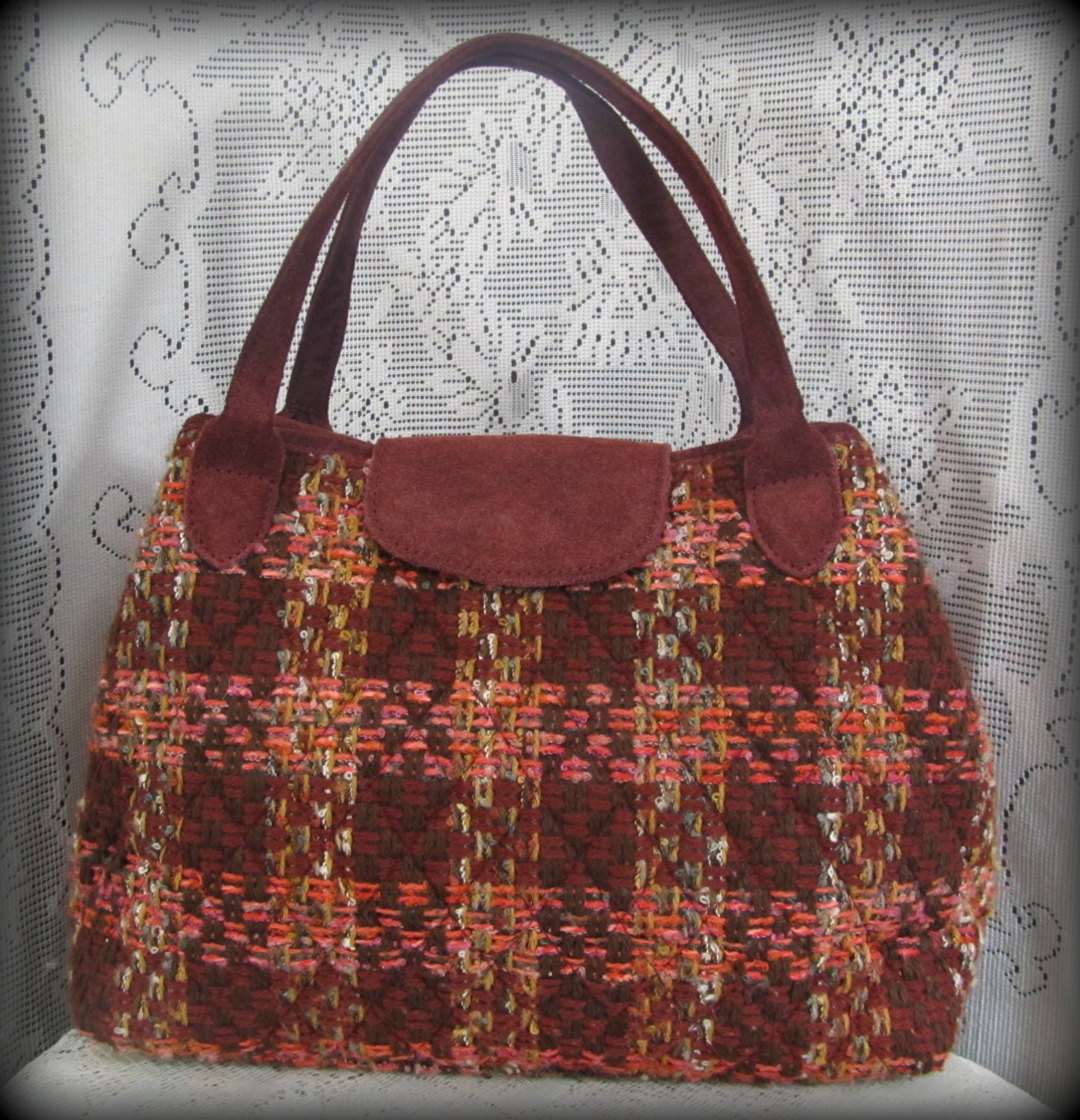 vera bradley plaid wool purse