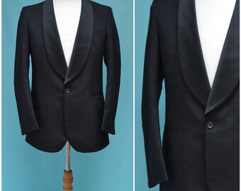 evening jacket satin formal blazer tuxedo 1970s suit lapels shawl 5cm chest skinny slim