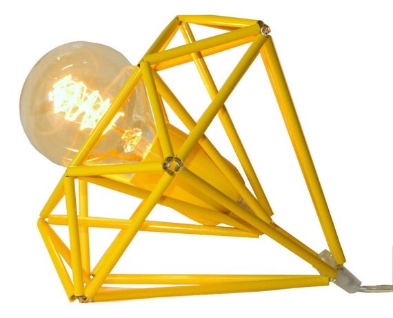 Himmeli lumi u00e8re diamant Cage Table lampe géométrique par Himmeli lumi u00e8re diamant Cage Table lampe géométrique par