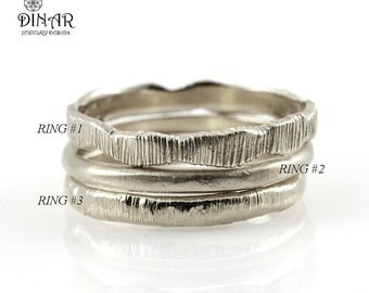 Natural earth wedding rings