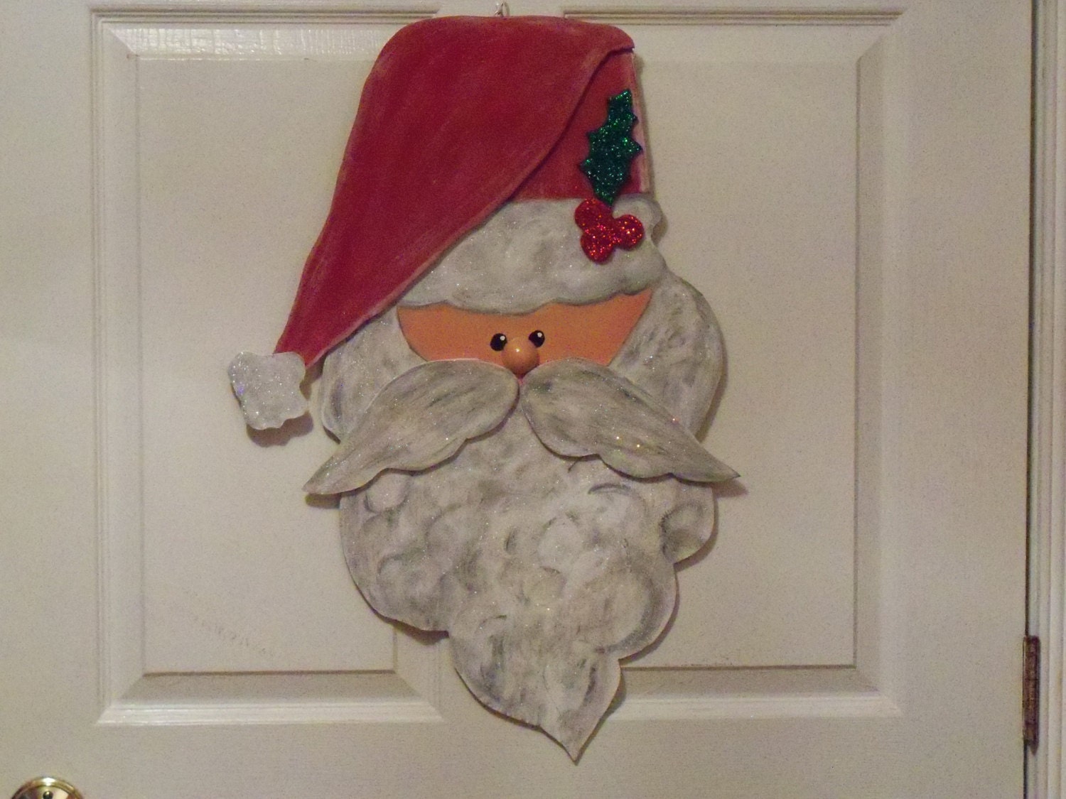 Santa Claus Christmas Door Hanger Sign