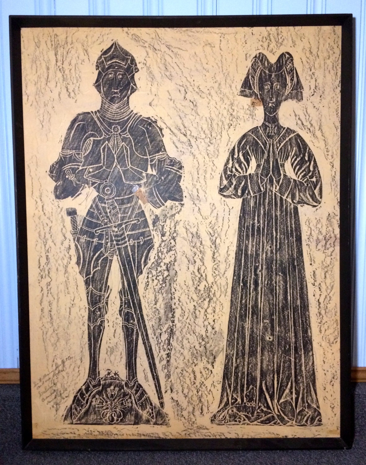 40 Monumental Brass Rubbing of Sir William Prelatte
