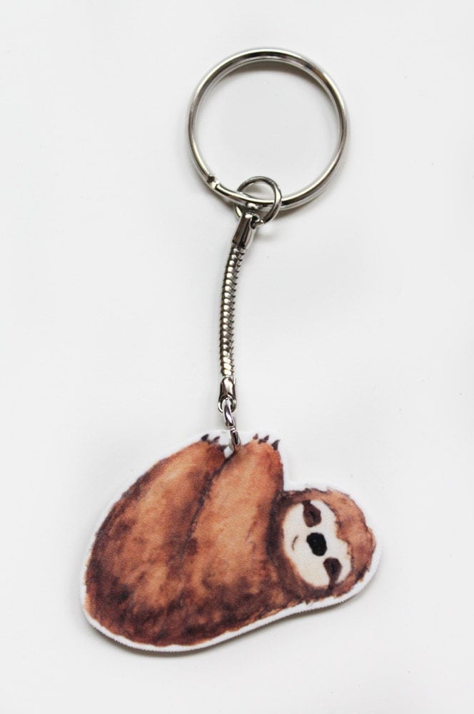 Sloth animal keyring