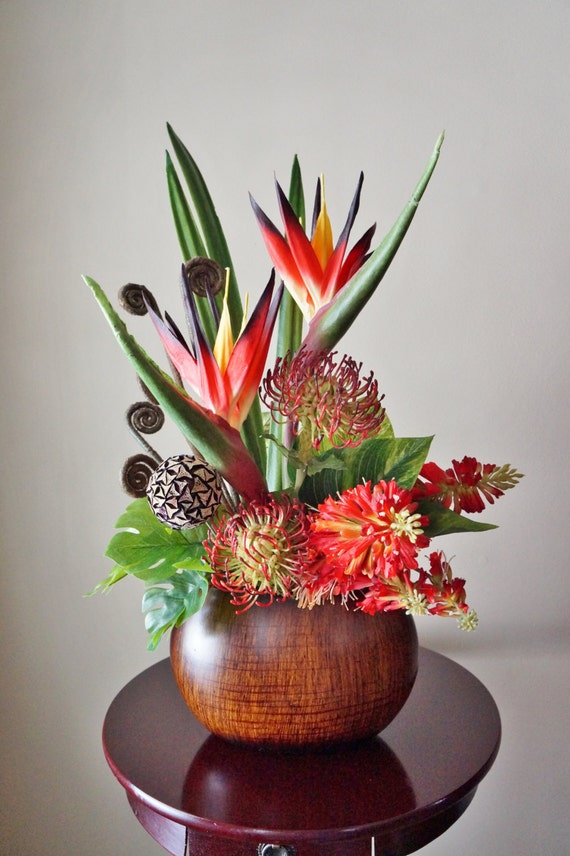 Floral Arrangements Birds Of Paradise Protea Home Decor