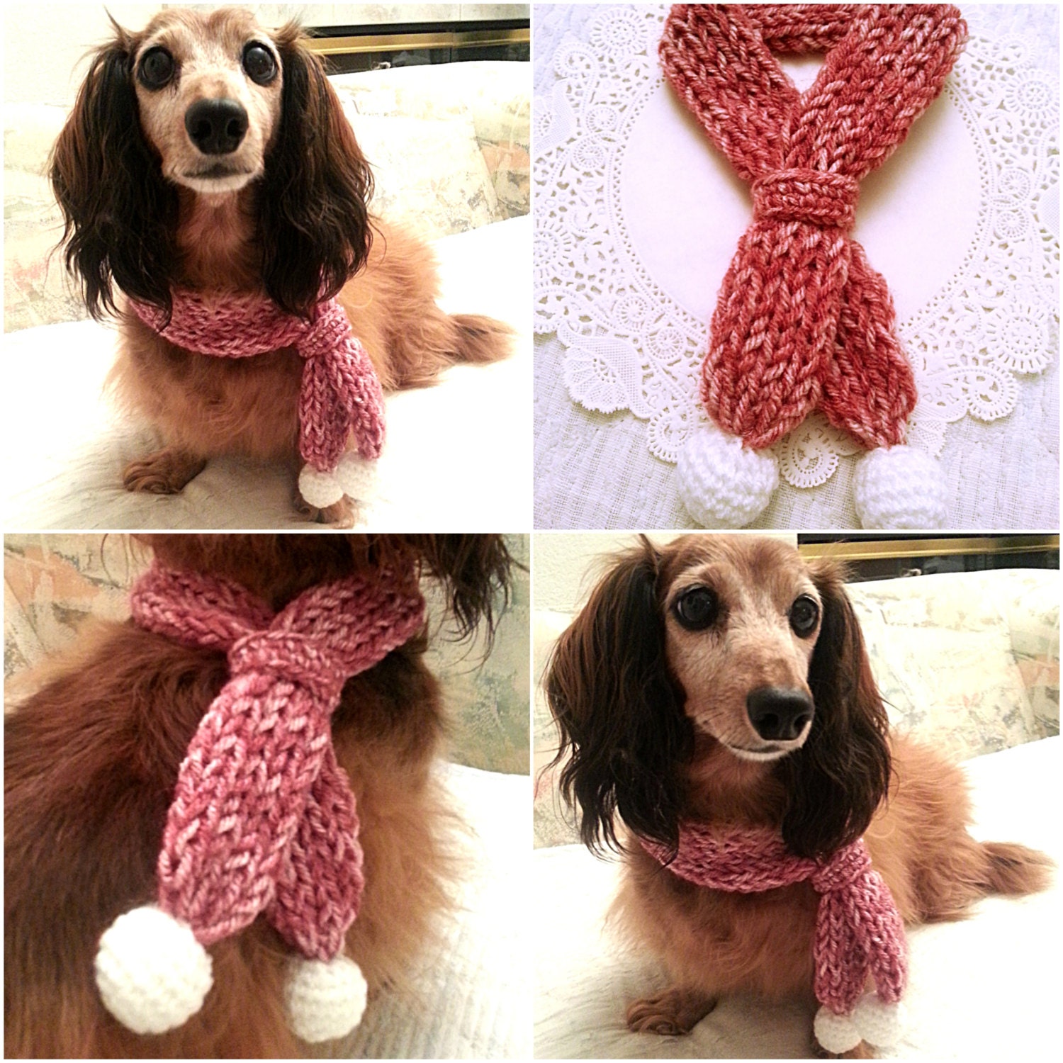 Dog Scarf Dog Collar Dog Bandana Dog Cowl Crocheted Scarf