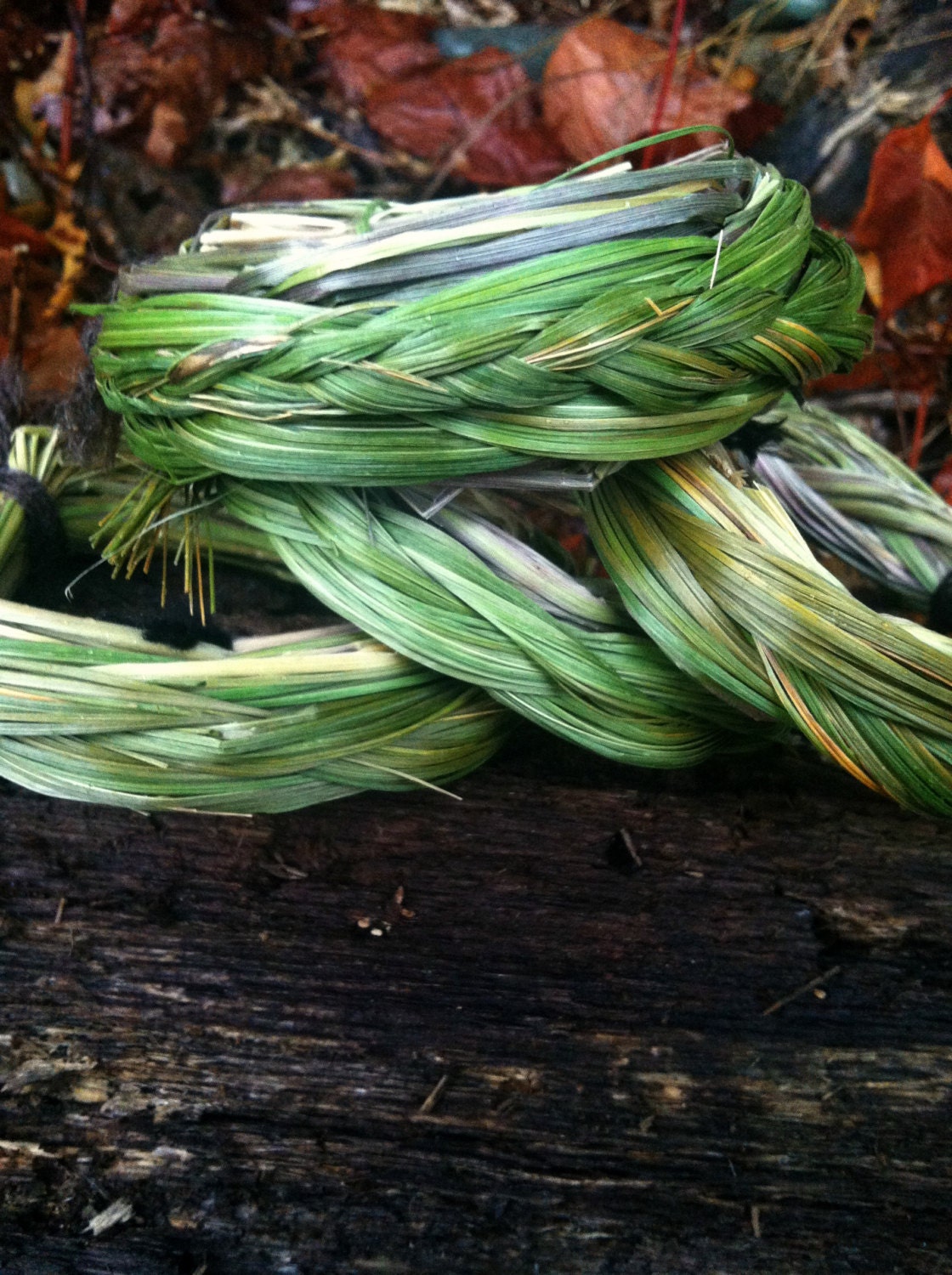Sweet Grass and Gemstone Medicine Hand Braided Sweet Grass