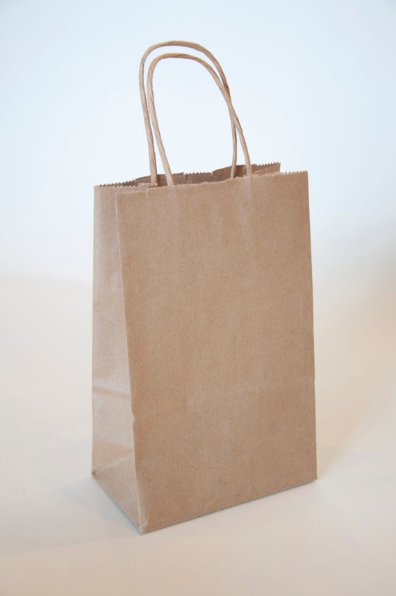 10-pack of Small Kraft Bag with Handle