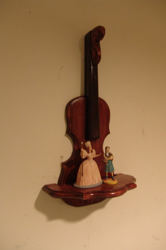 19 Handcrafted Violin Wall Shelf Curio by WindyWoodsWoodcraft
