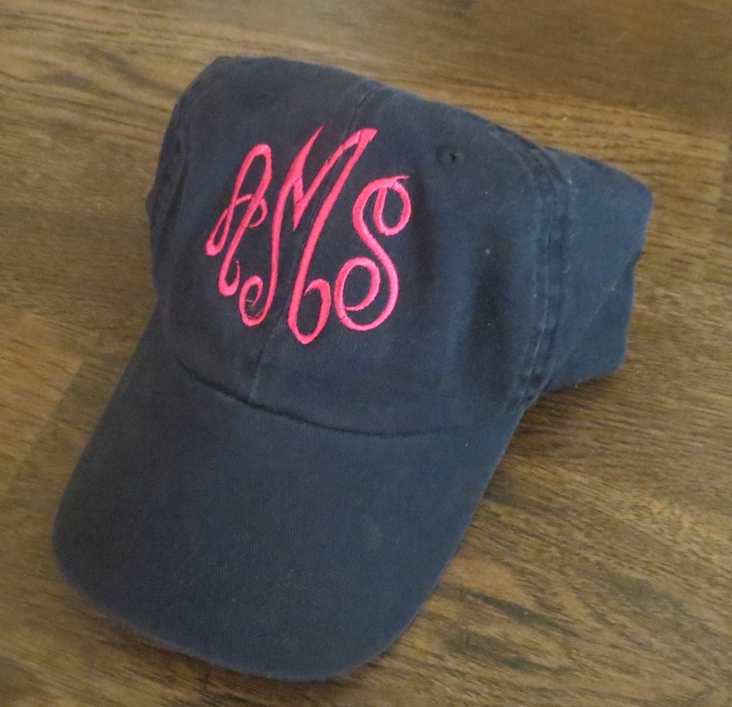 Monogram baseball cap Personalized women&#39;s baseball